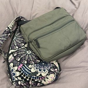 2 Vera Bradley bags for less than price of 1- EUC sling back and cross body bags
